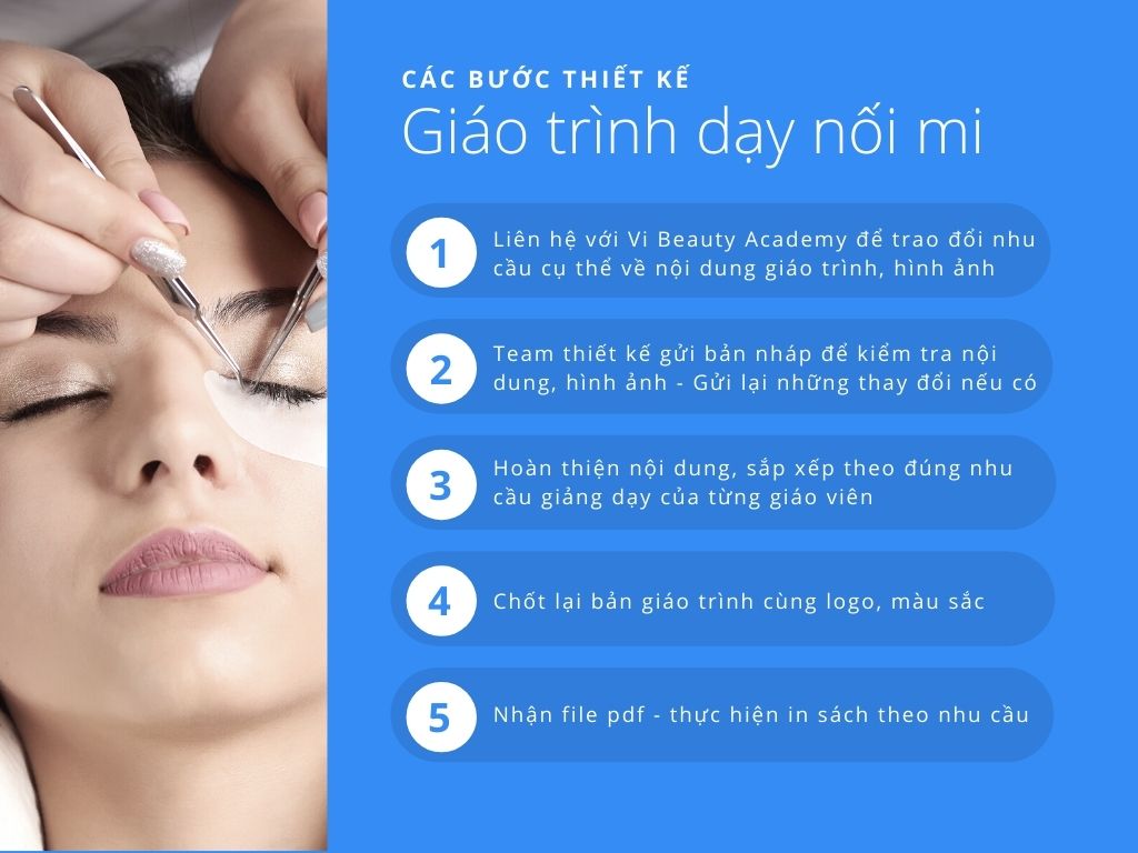 Thiết kế Sách Giáo Trình Dạy Nối Mi 5 thiết kế giáo trình dạy nối mi