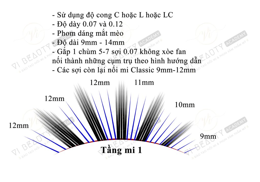 Công thức Mi thiết kế số 4 2 Công thức mi thiết kế Vi Beauty Academy