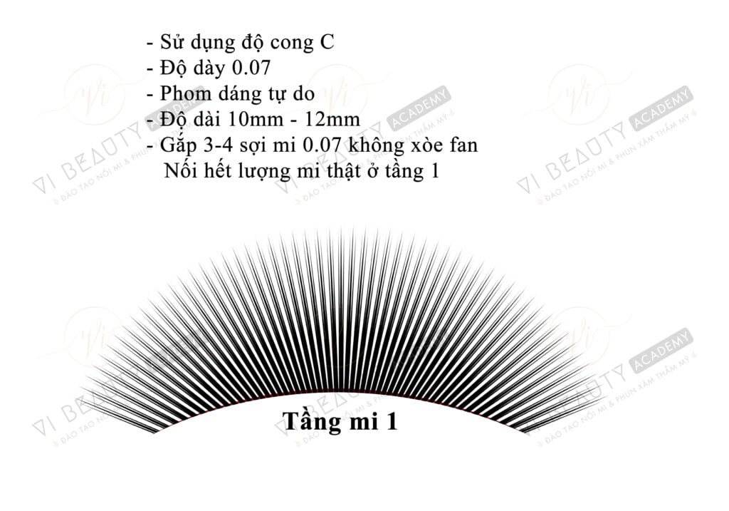 Công thức Mi thiết kế số 6 1 Công thức mi thiết kế Vi Beauty Academy