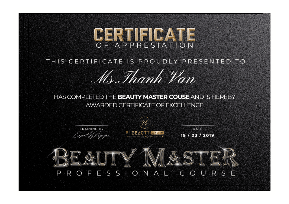 beauty master - beauty master certificate