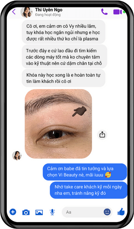 Học viên đánh già khoá học Plasma Fibroblast tại Vi Beauty Academy Học viên đánh già khoá học Plasma Fibroblast tại Vi Beauty Academy
