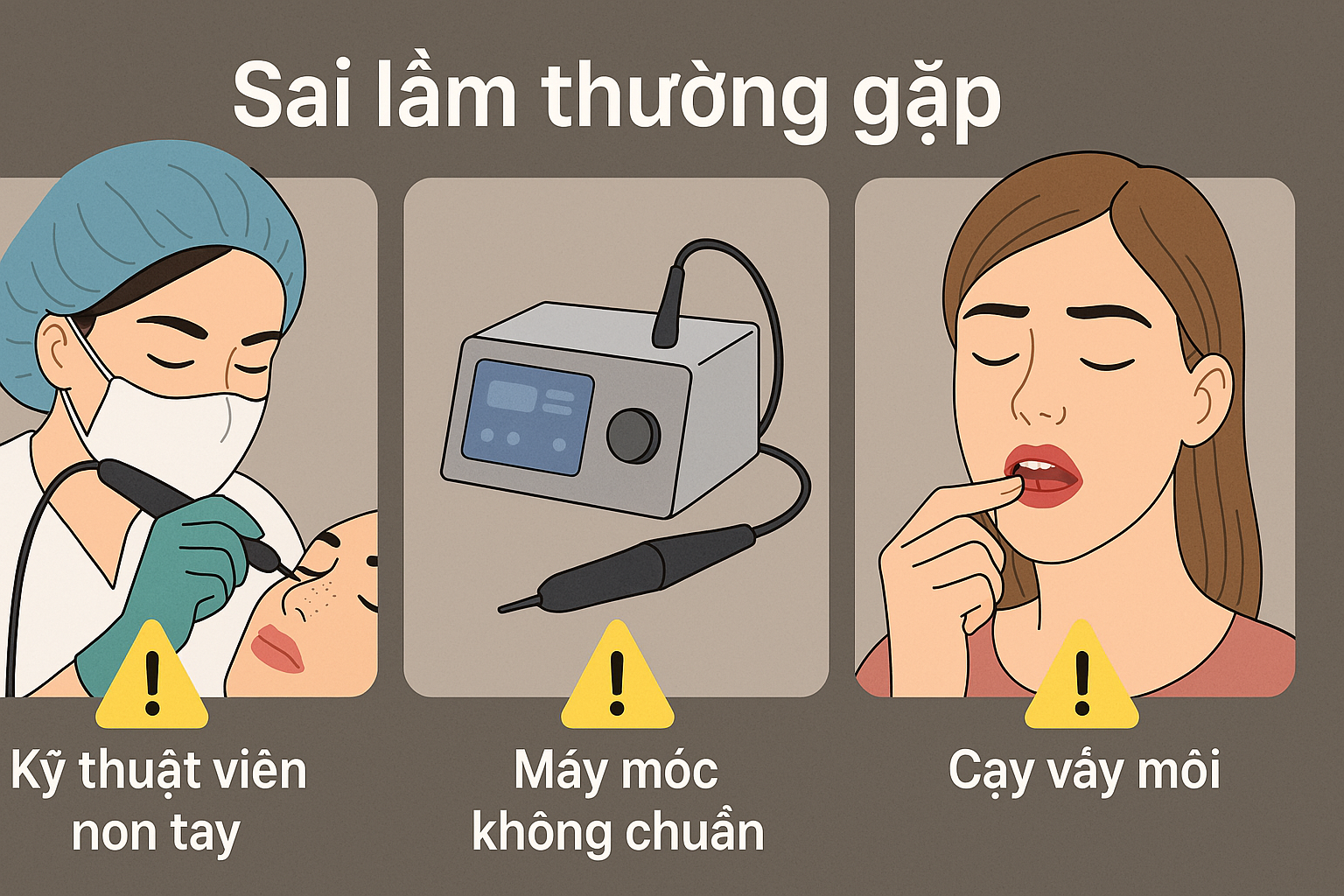 Sai lam trong plasma fibroblast Plasma có làm thâm môi không - Sai lam trong plasma fibroblast